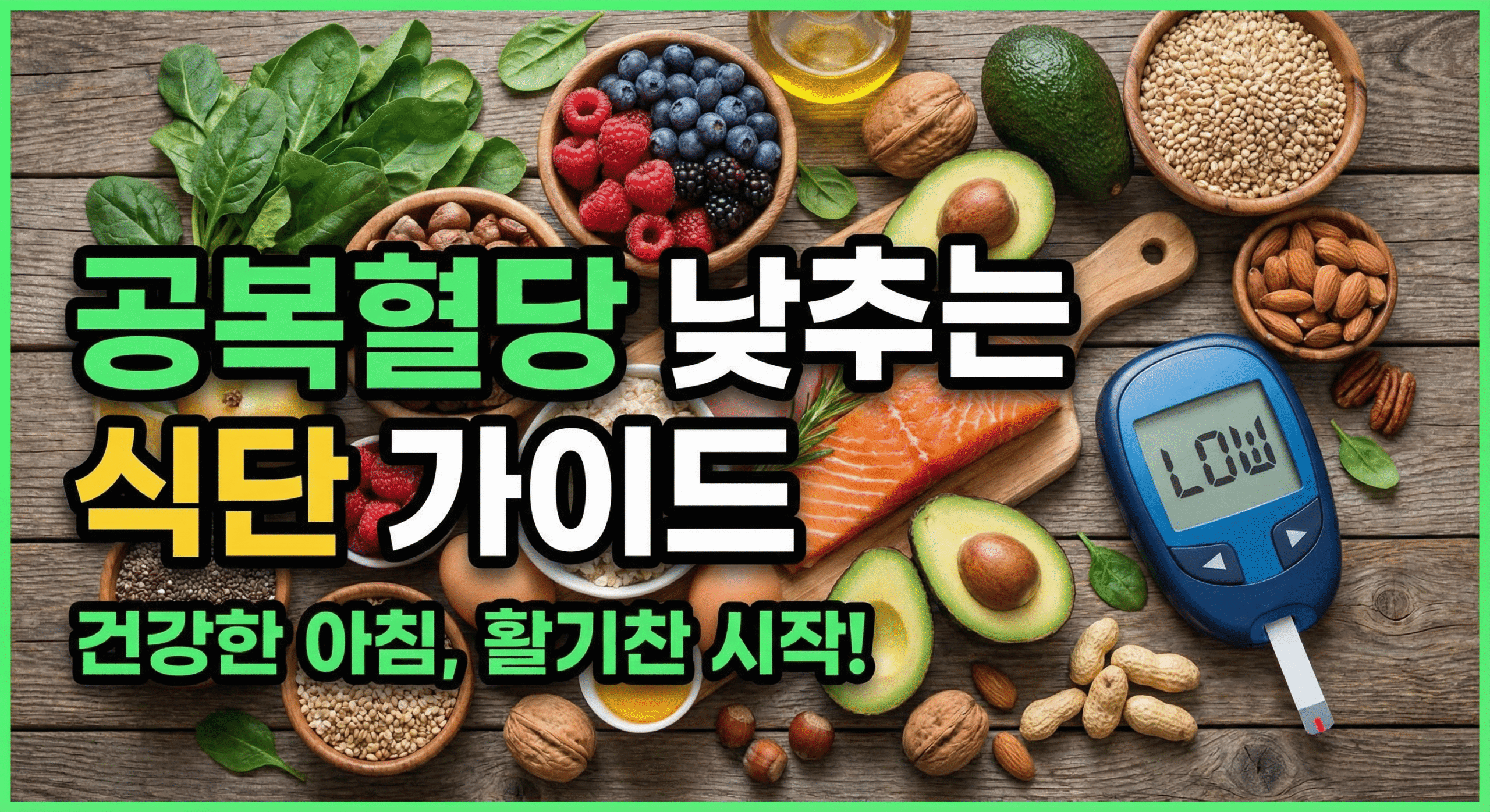 공복혈당 낮추는 식단, 음식을 바꾸면 달라집니다