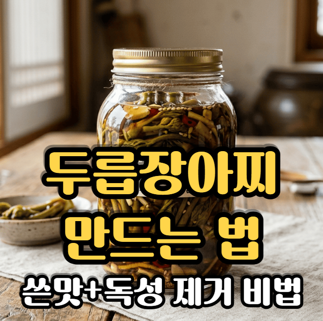 1년 내내 아삭한 두릅장아찌 만드는 법! 쓴맛·독성 제거 비법까지