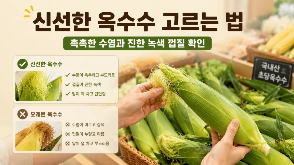 옥수수 삶는 법, 쫀득한 식감 만들기 전 확인할 삶는 시간 기준