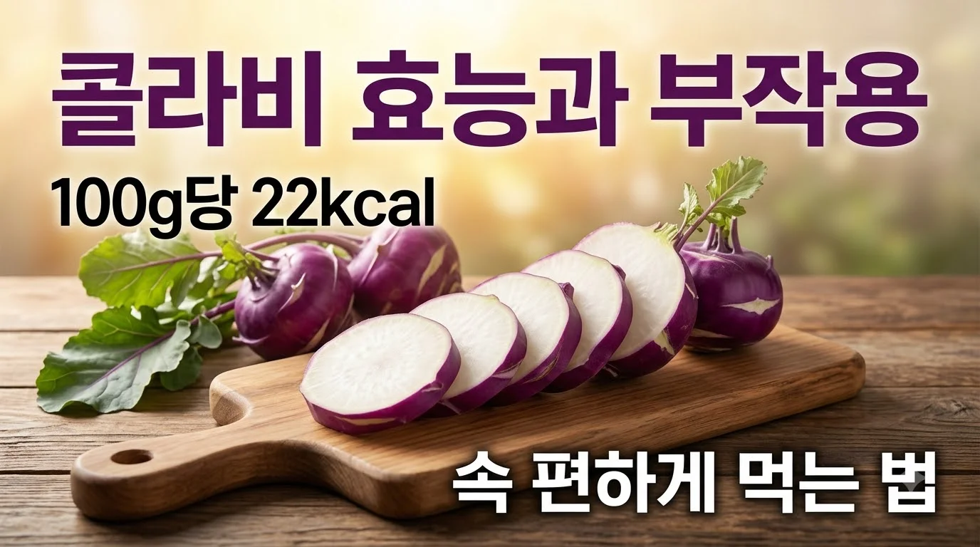 콜라비 효능과 부작용, 혈당 관리 및 장트러블 없이 먹는법
